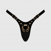 Черный пояс для фиксации насадок Strap-On-Me Leatherette Harness Fabulous - Strap-on-me - купить с доставкой в Раменском