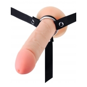 Мужской полый страпон на регулируемых ремешках - 22 см. - Sex Expert - купить с доставкой в Раменском