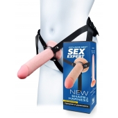 Мужской полый страпон на регулируемых ремешках - 22 см. - Sex Expert - купить с доставкой в Раменском