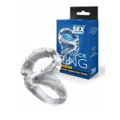 Прозрачное двойное эрекционное кольцо - Sex Expert - в Раменском купить с доставкой