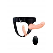 Женский страпон с 2 насадками, вибрацией и пультом ДУ - Erowoman-Eroman - купить с доставкой в Раменском