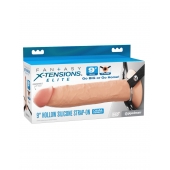 Телесный пустотелый фаллопротез 9’’ Hollow Silicone Strap-On - 24,1 см. - Pipedream - купить с доставкой в Раменском