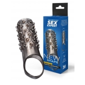 Дымчатая насадка на пенис с выпуклостями - 12 см. - Sex Expert - в Раменском купить с доставкой