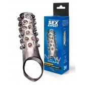 Дымчатая насадка на пенис с выпуклостями - 11 см. - Sex Expert - в Раменском купить с доставкой