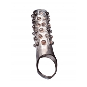 Дымчатая насадка на пенис с выпуклостями - 11 см. - Sex Expert - в Раменском купить с доставкой