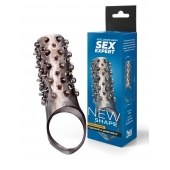 Дымчатая насадка на пенис с шипами и выпуклостями - 12,5 см. - Sex Expert - в Раменском купить с доставкой
