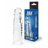 Прозрачная закрытая насадка на член - 15 см. - Sex Expert - в Раменском купить с доставкой
