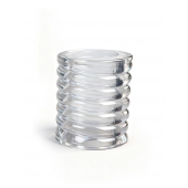 Прозрачная сквозная насадка на пенис с ребрышками - Sex Expert - в Раменском купить с доставкой