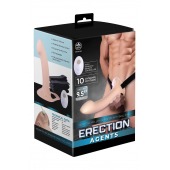 Телесный полый страпон с вибрацией Erection Agents - 24,1 см. - NMC - купить с доставкой в Раменском