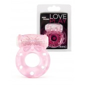 Розовое эрекционное виброкольцо с бабочкой - 1137 - в Раменском купить с доставкой