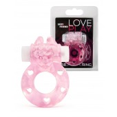 Розовое эрекционное виброкольцо в форме зайчика - 1137 - в Раменском купить с доставкой