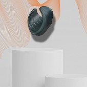 Серый сквозной мастурбатор с вибрацией Manwan Starter - Manwan - в Раменском купить с доставкой