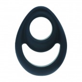 Черное эрекционное кольцо Double Ergo Silicone Cockring - Shots Media BV - в Раменском купить с доставкой