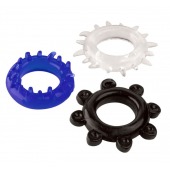 Набор из 3 эрекционных колец разного цвета и рельефа - Boys of Toys - в Раменском купить с доставкой