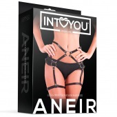 Черные стрепы на бёдра Aneir - Intoyou - купить с доставкой в Раменском