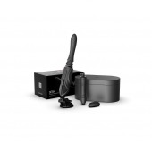 Черная секс-машина с функцией нагрева, насадками и присоской Sesh - Zalo - купить с доставкой в Раменском