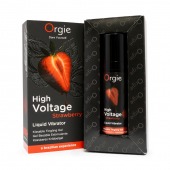 Жидкий вибратор Orgie High Voltage Strawberry - 15 мл. - ORGIE - купить с доставкой в Раменском