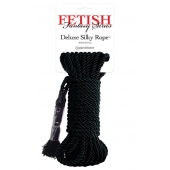 Черная веревка для фиксации Deluxe Silky Rope - 9,75 м. - Pipedream - купить с доставкой в Раменском
