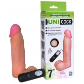 Фаллическая насадка Харнесс UNICOCK 7  с вибрацией - 19 см. - LOVETOY (А-Полимер) - купить с доставкой в Раменском