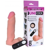 Фаллическая насадка Харнесс UNICOCK 8  с вибрацией - 20 см. - LOVETOY (А-Полимер) - купить с доставкой в Раменском