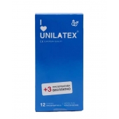 Классические презервативы Unilatex Natural Plain - 12 шт. + 3 шт. в подарок - Unilatex - купить с доставкой в Раменском