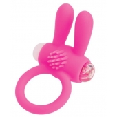 Розовое эрекционное виброкольцо A-toys с ушками - A-toys - в Раменском купить с доставкой