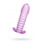 Гелевая фиолетовая насадка с шипами - 12 см. - Toyfa Basic - в Раменском купить с доставкой