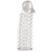 Прозрачная насадка на половой член с закрытой головкой и шипами - 12,5 см. - Toyfa Basic - в Раменском купить с доставкой