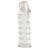 Гелевая прозрачная насадка с шипами - 12 см. - Toyfa Basic - в Раменском купить с доставкой