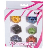 Набор из 6 разноцветных эрекционных колец - Toyfa Basic - в Раменском купить с доставкой