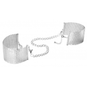 Серебристые наручники-браслеты Desir Metallique Handcuffs - Bijoux Indiscrets - купить с доставкой в Раменском