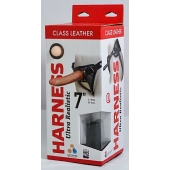 Насадка-фаллоимитатор на кожаных трусиках Harness Ultra Realistic 7  - 18 см. - LOVETOY (А-Полимер) - купить с доставкой в Раменском