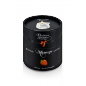 Массажная свеча с ароматом клубники Bougie de Massage Gourmande Fraise - 80 мл. - Plaisir Secret - купить с доставкой в Раменском
