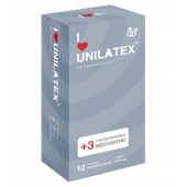 Презервативы с рёбрами Unilatex Ribbed - 12 шт. + 3 шт. в подарок - Unilatex - купить с доставкой в Раменском
