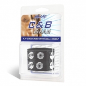 Ремень на член и мошонку 1.5  Cock Ring With Ball Strap - BlueLine - купить с доставкой в Раменском
