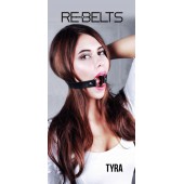 Чёрный кожаный чокер-кляп Tyra Black - Rebelts - купить с доставкой в Раменском
