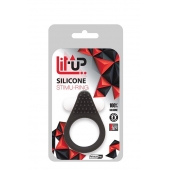 Чёрное эрекционное кольцо LIT-UP SILICONE STIMU RING 1 BLACK - Dream Toys - в Раменском купить с доставкой