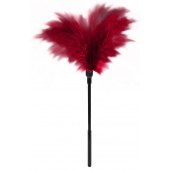 Пластиковая метелочка с красными пёрышками Small Feather Tickler - 32 см. - Blush Novelties - купить с доставкой в Раменском