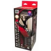 Пояс харнесс премиум класса WOMAN SIMPLEX(S) с 3 черными насадками - LOVETOY (А-Полимер) - купить с доставкой в Раменском