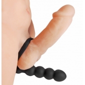 Насадка для двойного проникновения Double Fun Cock Ring with Double Penetration Vibe - XR Brands - в Раменском купить с доставкой