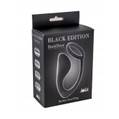 Чёрное эрекционное кольцо с анальной пробкой Button Anal Plug - Lola Games - в Раменском купить с доставкой