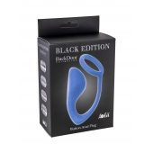 Синее эрекционное кольцо с анальной пробкой Button Anal Plug - Lola Games - в Раменском купить с доставкой