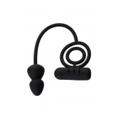 Чёрное эрекционное кольцо с вибропулькой и анальным хвостом - Erotist Adult Toys - в Раменском купить с доставкой