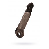 Чёрная насадка на пенис Tс подхватом - 19,5 см. - ToyFa - в Раменском купить с доставкой