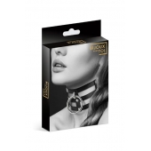 Чёрный тройной чокер с большим кольцом - Bijoux Pour Toi - купить с доставкой в Раменском
