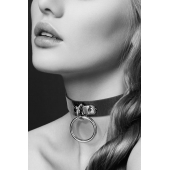 Узенький ошейник из полиуретана с кольцом - Bijoux Pour Toi - купить с доставкой в Раменском