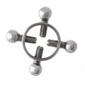 Серебристые зажимы для сосков на винтах - ToyFa - купить с доставкой в Раменском