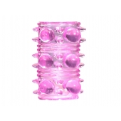 Розовая насадка на пенис Rings Armour - Lola Games - в Раменском купить с доставкой