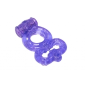 Фиолетовое эрекционное кольцо Rings Treadle с подхватом - Lola Games - в Раменском купить с доставкой