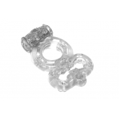 Прозрачное эрекционное кольцо Rings Treadle с подхватом - Lola Games - в Раменском купить с доставкой